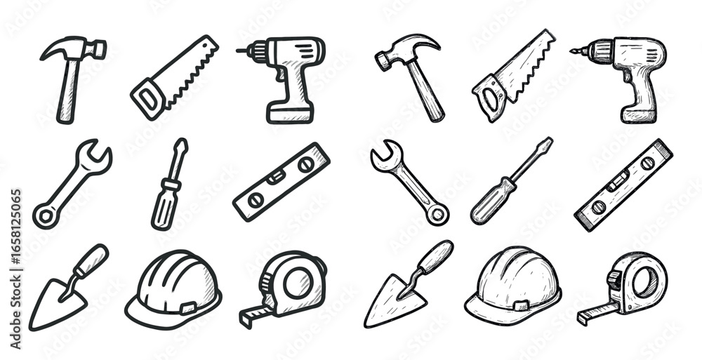 Obraz premium Construction Tool Icons