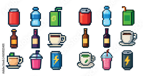 Colorful Beverage Icons