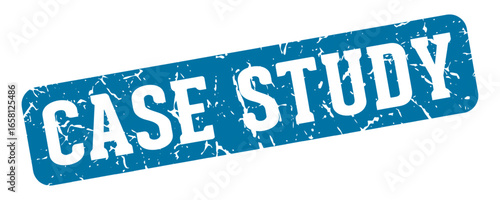 case study rectangular sign. case study stamp