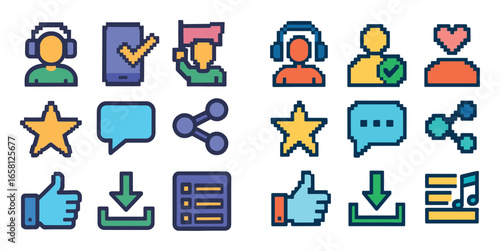 Colorful Podcast Icons Grid