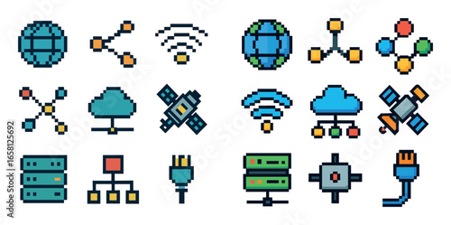 Pixel Art Communication Icons