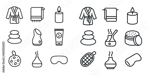 Minimalist Spa Icons Grid