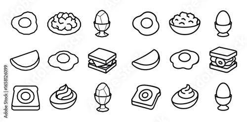 Egg Breakfast Icons