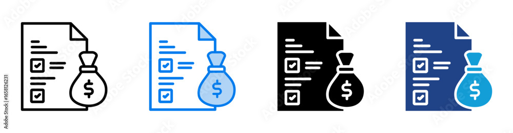 Cost icon set multiple style collection Cost icon set multiple style collection