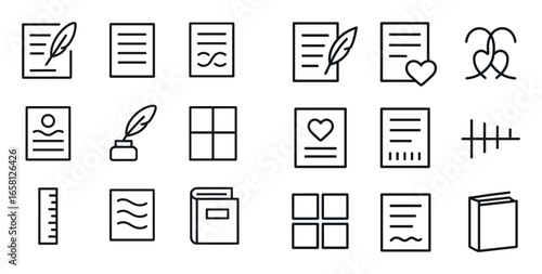 Minimalist Poetry Icons