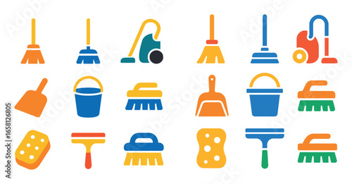 Colorful Cleaning Icons