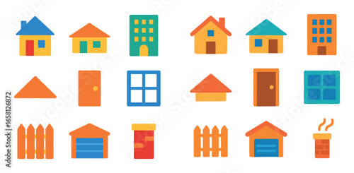 Colorful Construction Icons