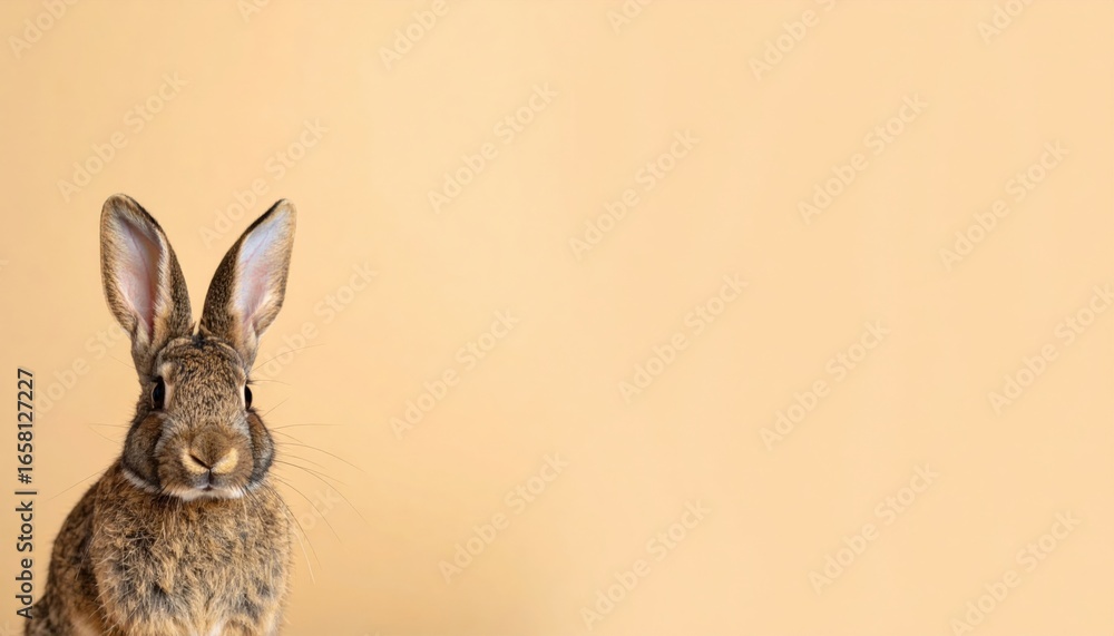 Obraz premium Captivating rabbit portrait in studio setting animal photography minimalist environment close-up view for nature enthusiasts