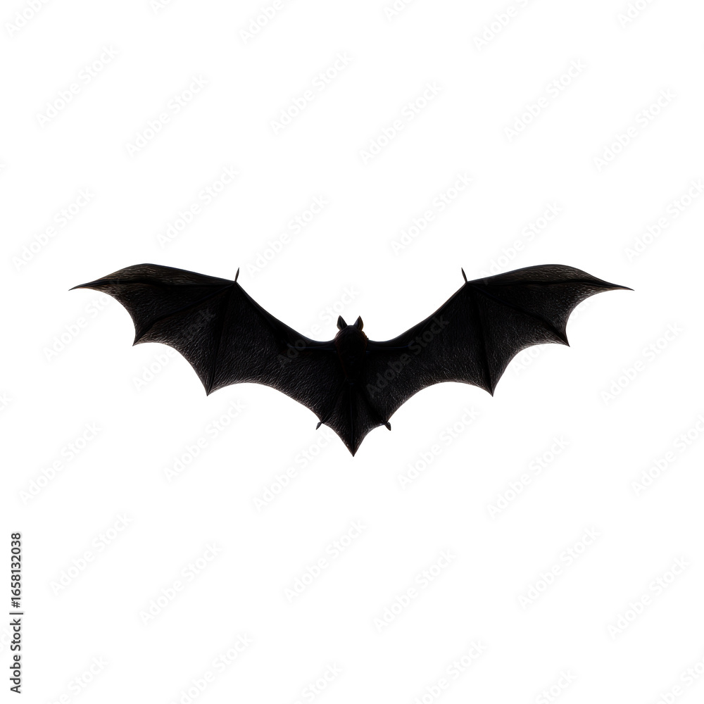 Fototapeta premium Gothic bat silhouette isolated on transparent background