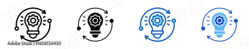 Innovation Cycle  Icon Set Multiple Style Collection
