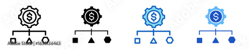 Cost Structure  Icon Set Multiple Style Collection
