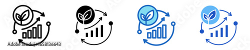Sustainable Model  Icon Set Multiple Style Collection
