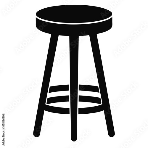 plastic bar stool silhouette black victor design