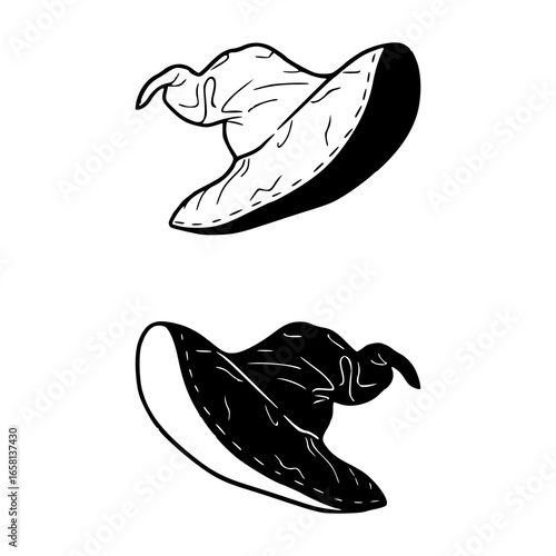 Halloween sorcerer hats vector art