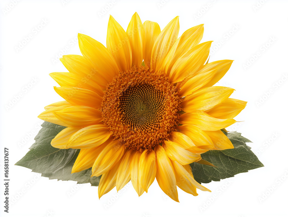 Fototapeta premium Sunflower Isolated on White Background