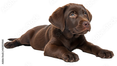 Wallpaper Mural Labrador dog lying down isolated on transparent background Torontodigital.ca