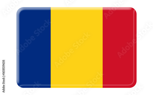 3D Romania Flag Icon | Romanian Country Flag