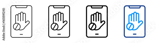 Access Denied Icon Different Style Outline Collection Set