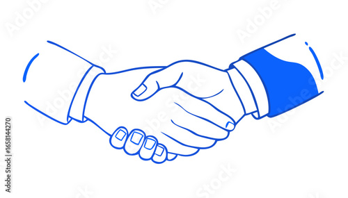 Businessmen shaking hands in a gesture of agreement and partnership