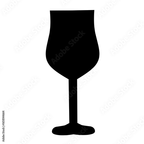 Wine glasses vector silhouette