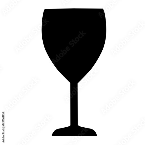 Wine glasses vector silhouette