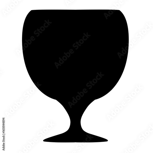 Wine glasses vector silhouette