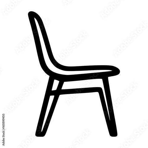 Vector Icon Lineart Chair Illustration Modern Furniture Design