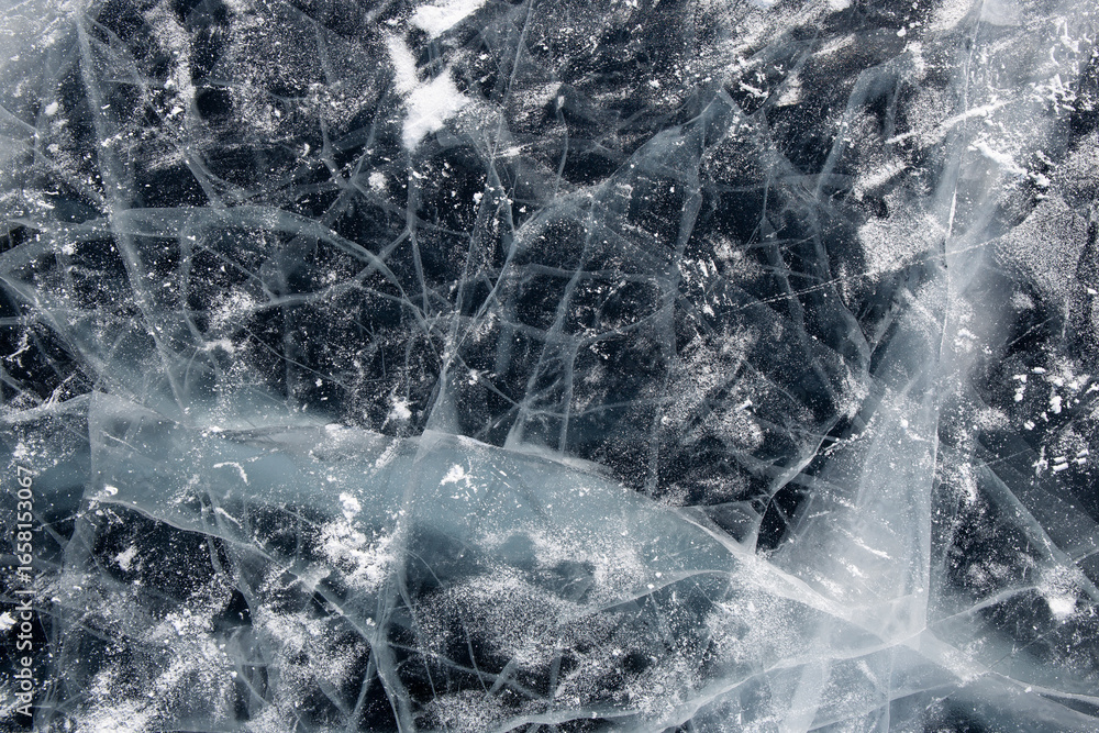 Obraz premium blue ice texture background