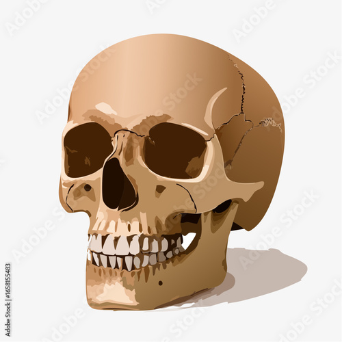 Firefly Skull Vector Side View Anatomical Illustration of a Human Skull 900501.svg