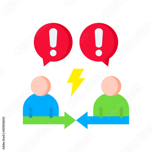 Conflict flat icon