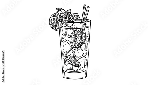 Hand-drawn illustration of a cocktail (1)