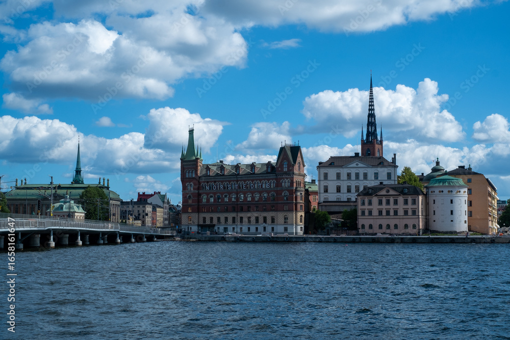Fototapeta premium Stockholm City Skyline, View from the Sea