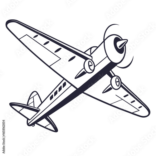 Retro Airplane Illustration