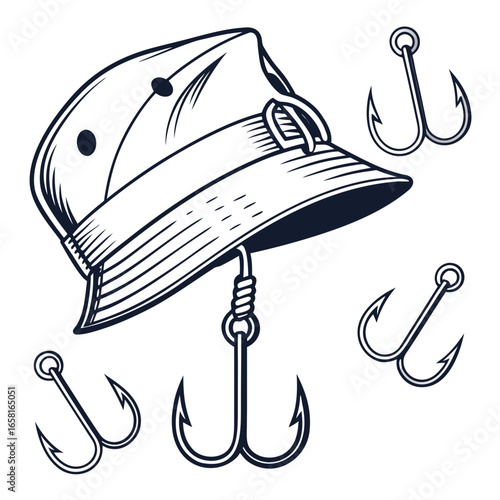 Fishing Hook and Hat