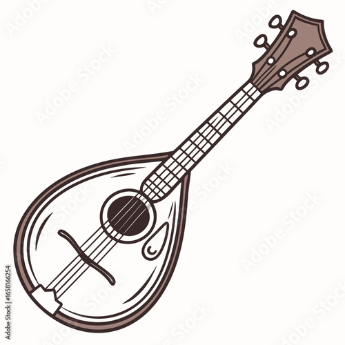 Illustration of a stringed musical instrument