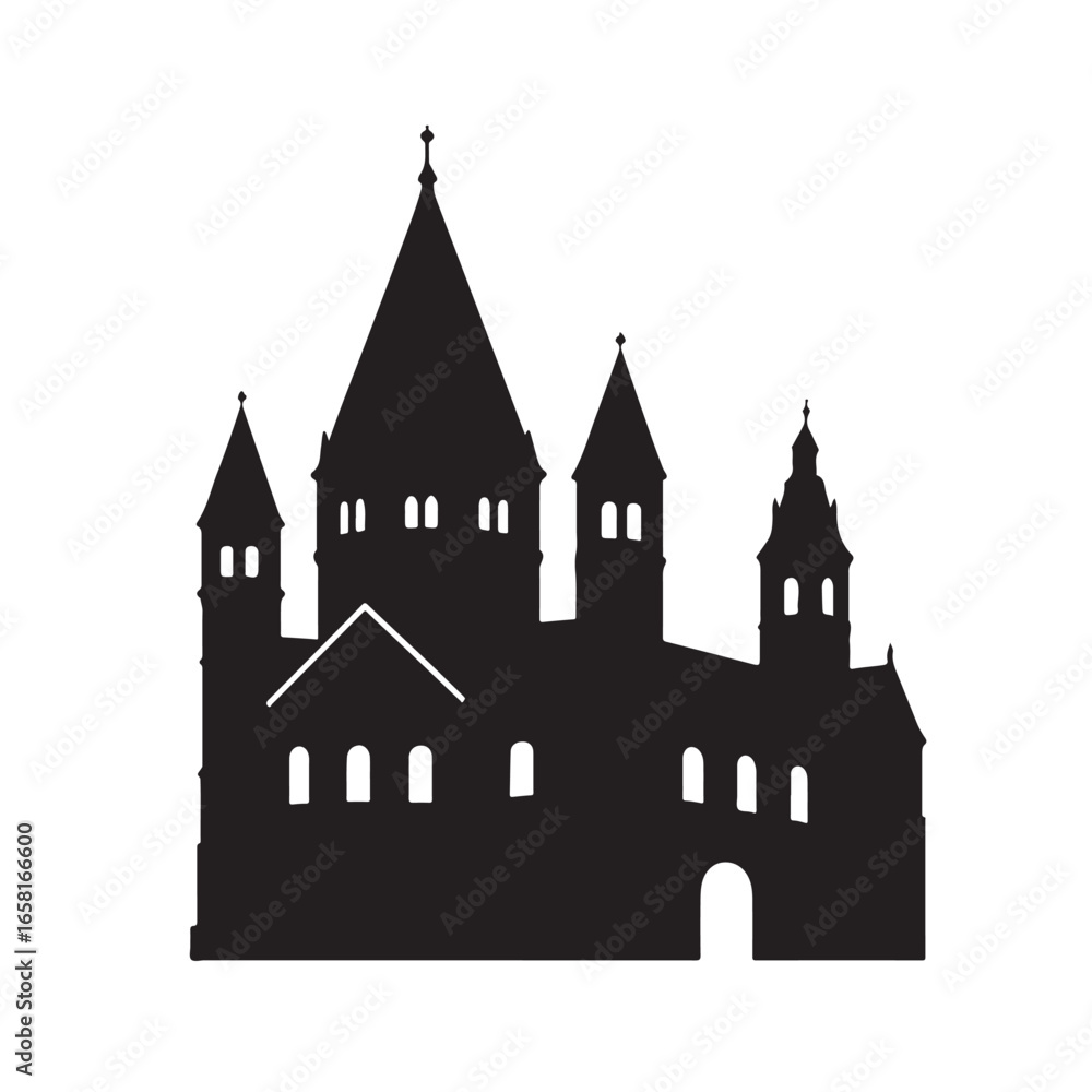 Obraz premium Mainz Cathedral Germany Minimal Vector