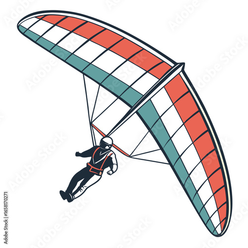 Hang Gliding Adventure Illustration