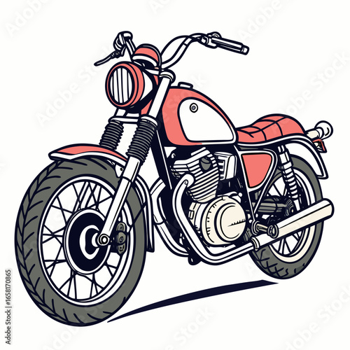 Vintage Motorcycle Illustration