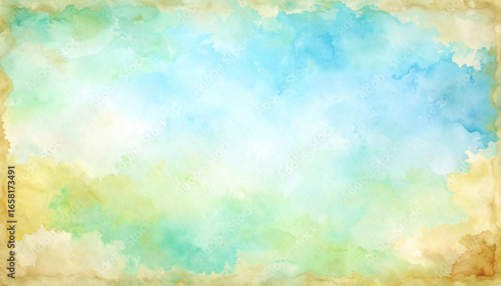Obraz premium The image shows a background with a light and airy aesthetic achieved through watercolor washes
