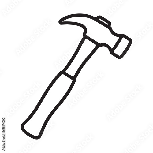 Hammer tool line icon