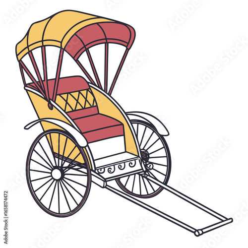 Traditional Rickshaw Transportation Vehicle