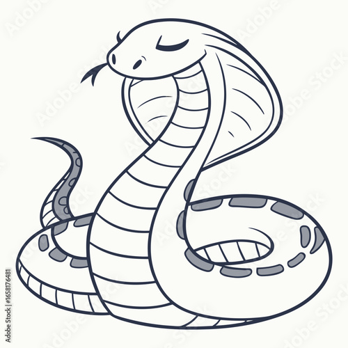 Serene Cobra Snake Illustration