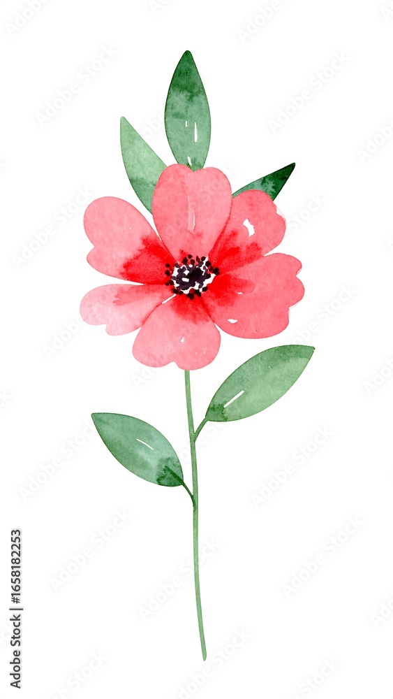 Obraz premium Delicate watercolor flower illustration
