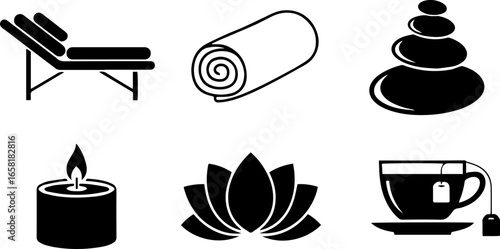 silhouette icons spa and wellness.eps