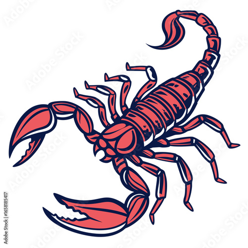 Illustration of a Red Scorpion