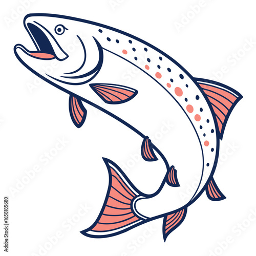 Jumping Salmon Illustration