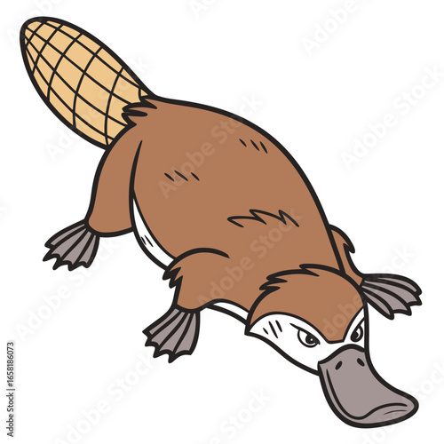 Adorable Platypus Aquatic Animal Graphic