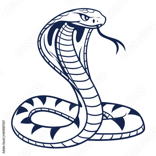 King Cobra Illustration Majestic Serpent