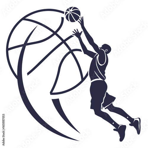 Basketball Player Silhouette Design