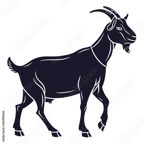 Majestic Goat Silhouette Illustration